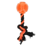 Minge pentru câini cu frânghie pentru ros, 6 cm, portocalie – Dog Comets AstroTug - imagine 2