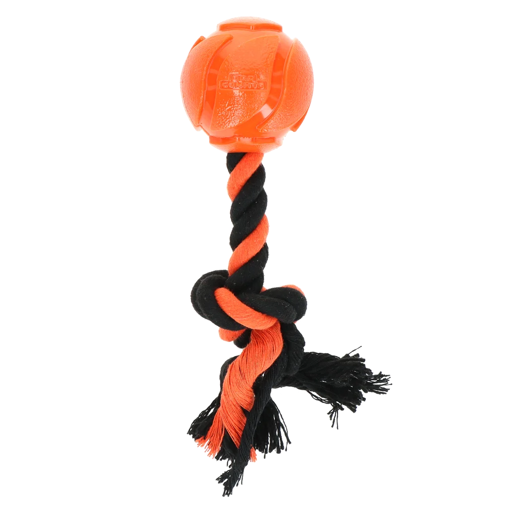 Minge pentru câini cu frânghie pentru ros, 6 cm, portocalie – Dog Comets AstroTug - imagine 2
