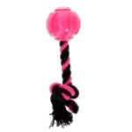 Minge pentru câini cu frânghie din bumbac, 6 cm, roz – Dog Comets AstroTug - imagine 2