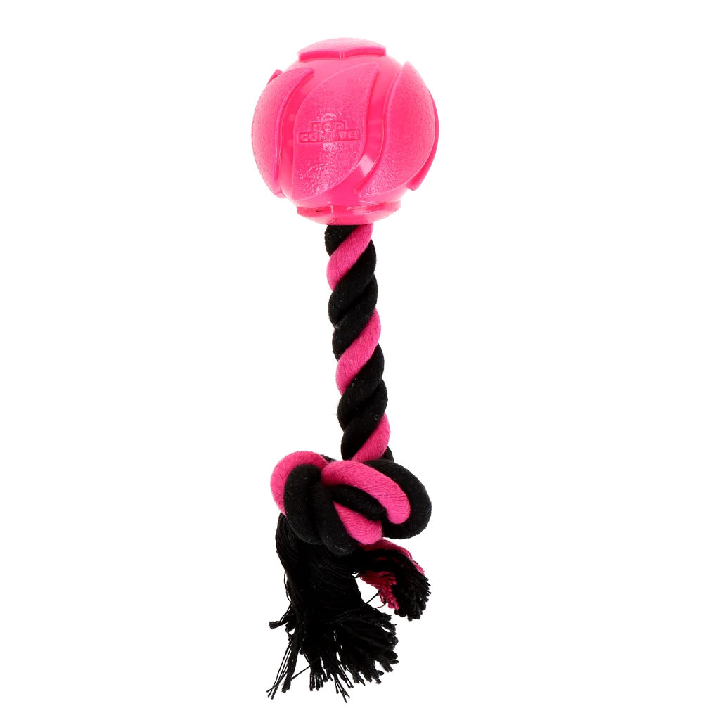 Minge pentru câini cu frânghie din bumbac, 6 cm, roz – Dog Comets AstroTug - imagine 2