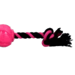 Minge pentru câini cu frânghie din bumbac, 6 cm, roz – Dog Comets AstroTug - imagine 3
