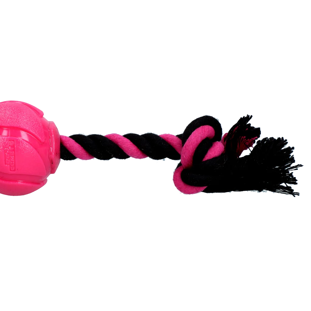 Minge pentru câini cu frânghie din bumbac, 6 cm, roz – Dog Comets AstroTug - imagine 3