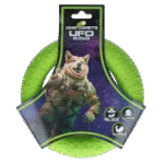 Inel de aport pentru câini din spumă de cauciuc, plutitor, verde M, Ø 19 cm – Inel UFO Dog Comets