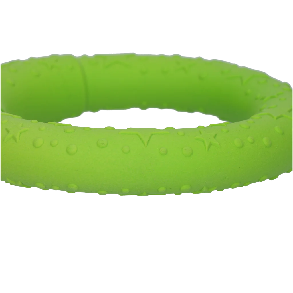 Inel de aport pentru câini din spumă de cauciuc, plutitor, verde M, Ø 19 cm – Inel UFO Dog Comets - imagine 4