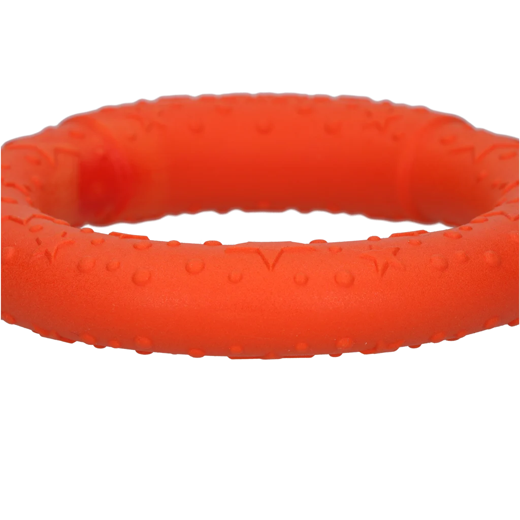 Inel de aruncat pentru câini, din spumă, plutitor, portocaliu M, Ø 19 cm – Dog Comets UFO Ring - imagine 4