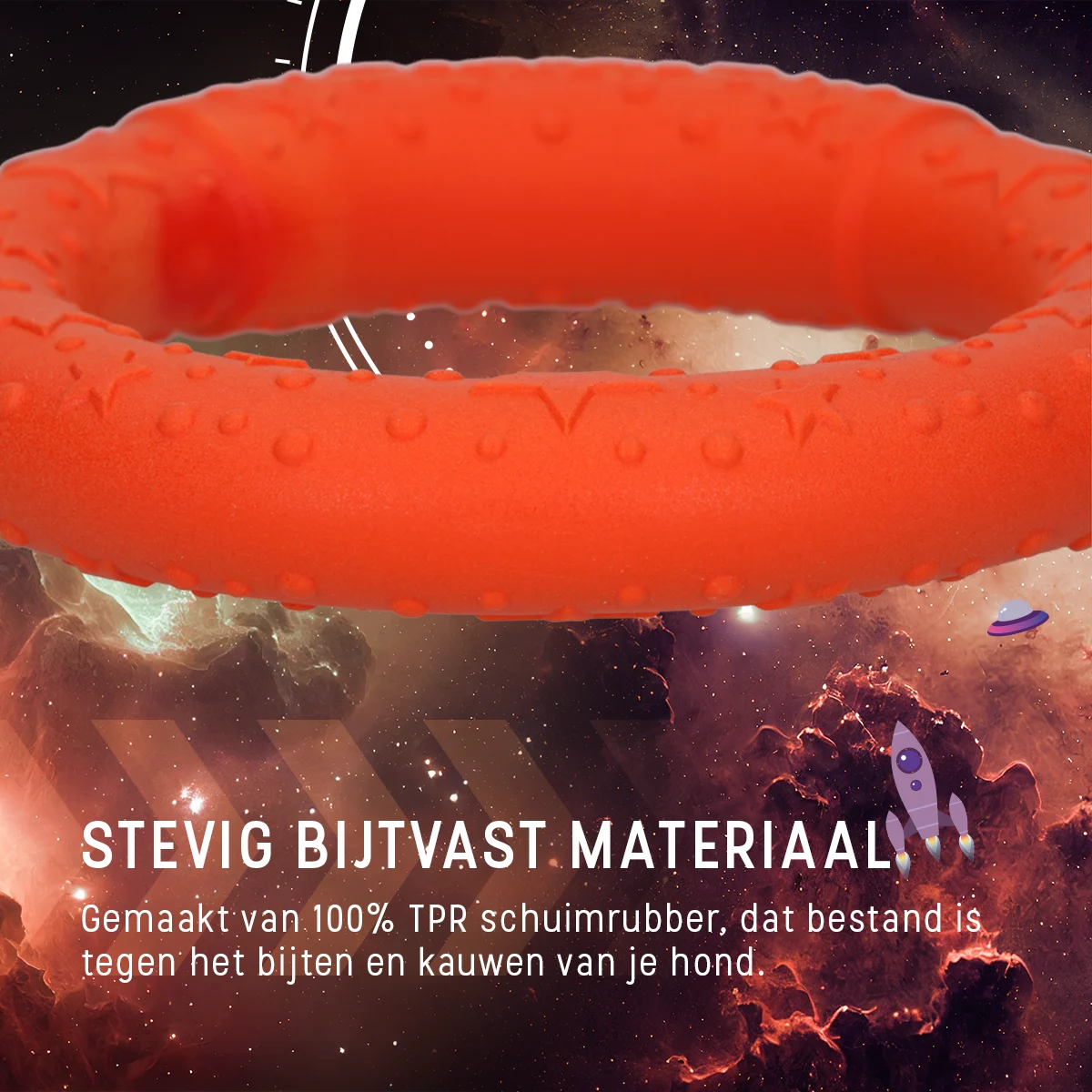 Inel de aruncat pentru câini, din spumă, plutitor, portocaliu M, Ø 19 cm – Dog Comets UFO Ring - imagine 6