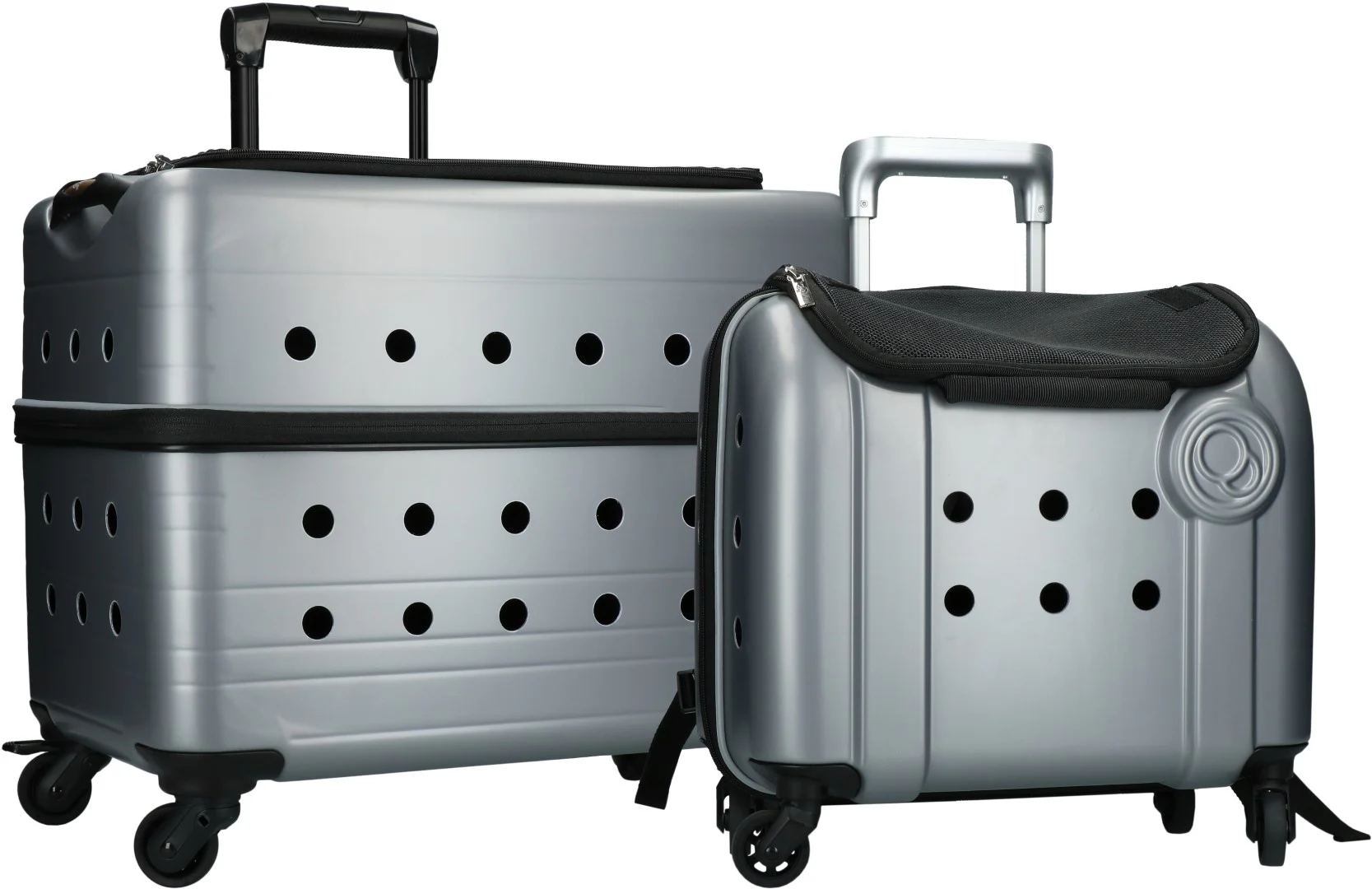 Troler pentru câini cu funcție de rucsac, gri, 40 x 25 x 31 cm – Compaws Trolley London - imagine 3