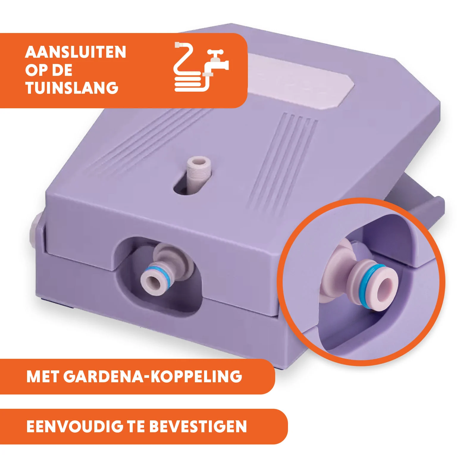 Fântână de apă cu pedală de picior și racord pentru furtun de grădină, lila – Coolpets Splash Water Fountain - imagine 3