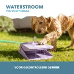 Fântână de apă cu pedală de picior și racord pentru furtun de grădină, lila – Coolpets Splash Water Fountain - imagine 4