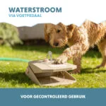 Fântână de apă cu pedală și racord pentru furtunul de grădină, bej – Coolpets Splash Water Fountain - imagine 4