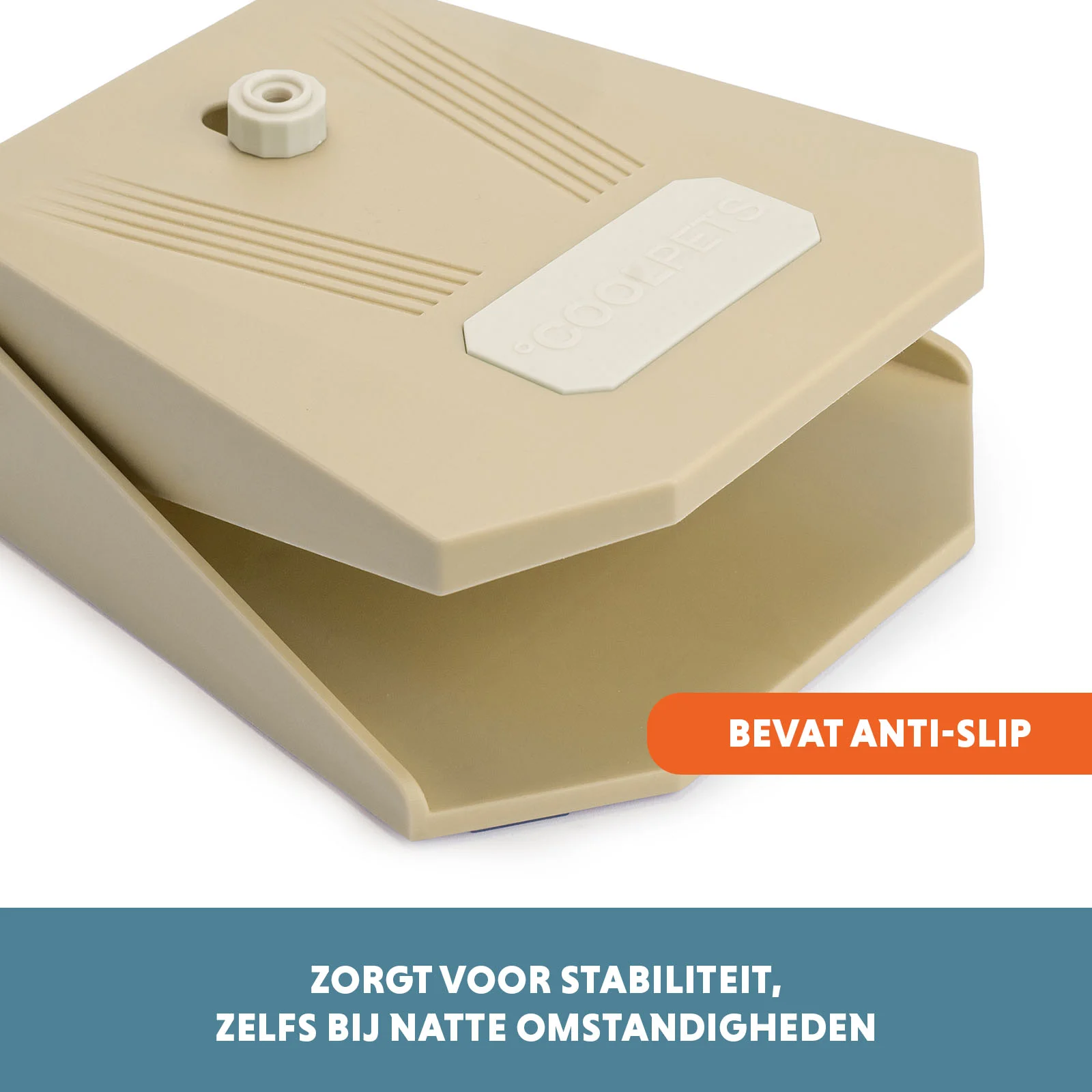 Fântână de apă cu pedală și racord pentru furtunul de grădină, bej – Coolpets Splash Water Fountain - imagine 5