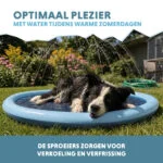 Saltea cu aspersoare pentru câini, cu racord pentru furtunul de grădină, M 150 cm – Coolpets Splash Sprinkler Pad - imagine 4