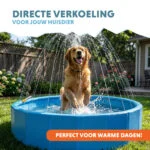 Piscină pentru câini cu aspersoare, diametru 120 cm, înălțimea marginii 30 cm – Coolpets Splash Sprinkler Pool - imagine 2