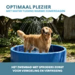 Piscină pentru câini cu aspersoare, diametru 120 cm, înălțimea marginii 30 cm – Coolpets Splash Sprinkler Pool - imagine 4