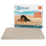 Saltea răcoritoare pentru câini cu gel solid, bej, L, 90 x 60 cm – Coolpets Gel Cooling Mat