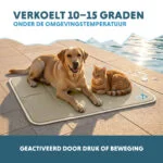 Saltea răcoritoare pentru câini cu gel solid, bej, L, 90 x 60 cm – Coolpets Gel Cooling Mat - imagine 4