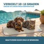 Covoraș răcoritor pentru câini cu gel solid, bej, M, 76 x 50 cm – Coolpets Gel Cooling Mat - imagine 4