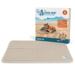 Saltea răcoritoare pentru câini cu gel solid, bej, S 50 x 40 cm – Coolpets Gel Cooling Mat