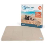 Saltea răcoritoare pentru câini cu gel solid, bej, XL 120 x 70 cm – Coolpets Gel Cooling Mat