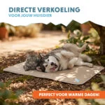 Saltea răcoritoare pentru câini cu gel solid, bej, XL 120 x 70 cm – Coolpets Gel Cooling Mat - imagine 2