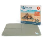 Covoraș răcoritor pentru câini cu gel solid, verde măsliniu, S 50 x 40 cm – Coolpets Gel Cooling Mat