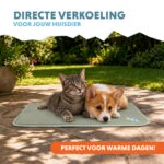 Covoraș răcoritor pentru câini cu gel solid, verde măsliniu, S 50 x 40 cm – Coolpets Gel Cooling Mat - imagine 2