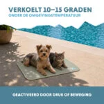Covoraș răcoritor pentru câini cu gel solid, verde măsliniu, S 50 x 40 cm – Coolpets Gel Cooling Mat - imagine 4