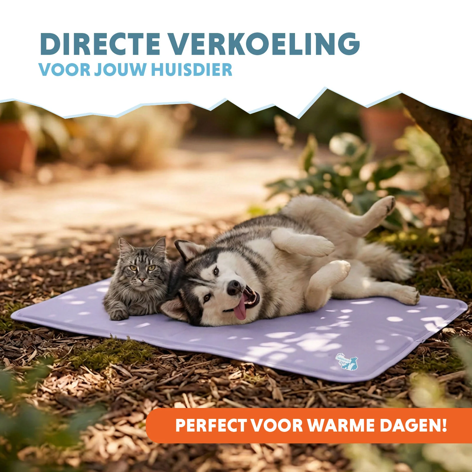 Covoraș răcoritor pentru câini, cu gel solid, lila, XL 120 x 70 cm – Coolpets Gel Cooling Mat - imagine 2