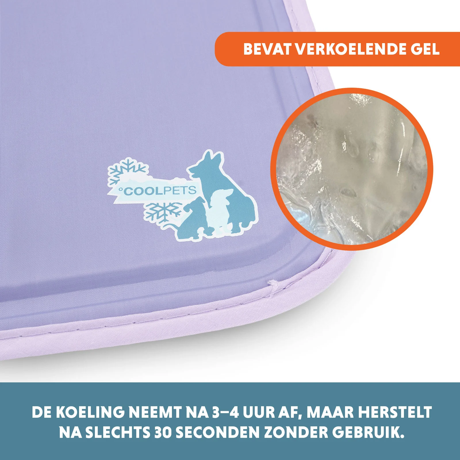 Covoraș răcoritor pentru câini, cu gel solid, lila, XL 120 x 70 cm – Coolpets Gel Cooling Mat - imagine 3