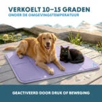 Covoraș răcoritor pentru câini, cu gel solid, lila, XL 120 x 70 cm – Coolpets Gel Cooling Mat - imagine 4