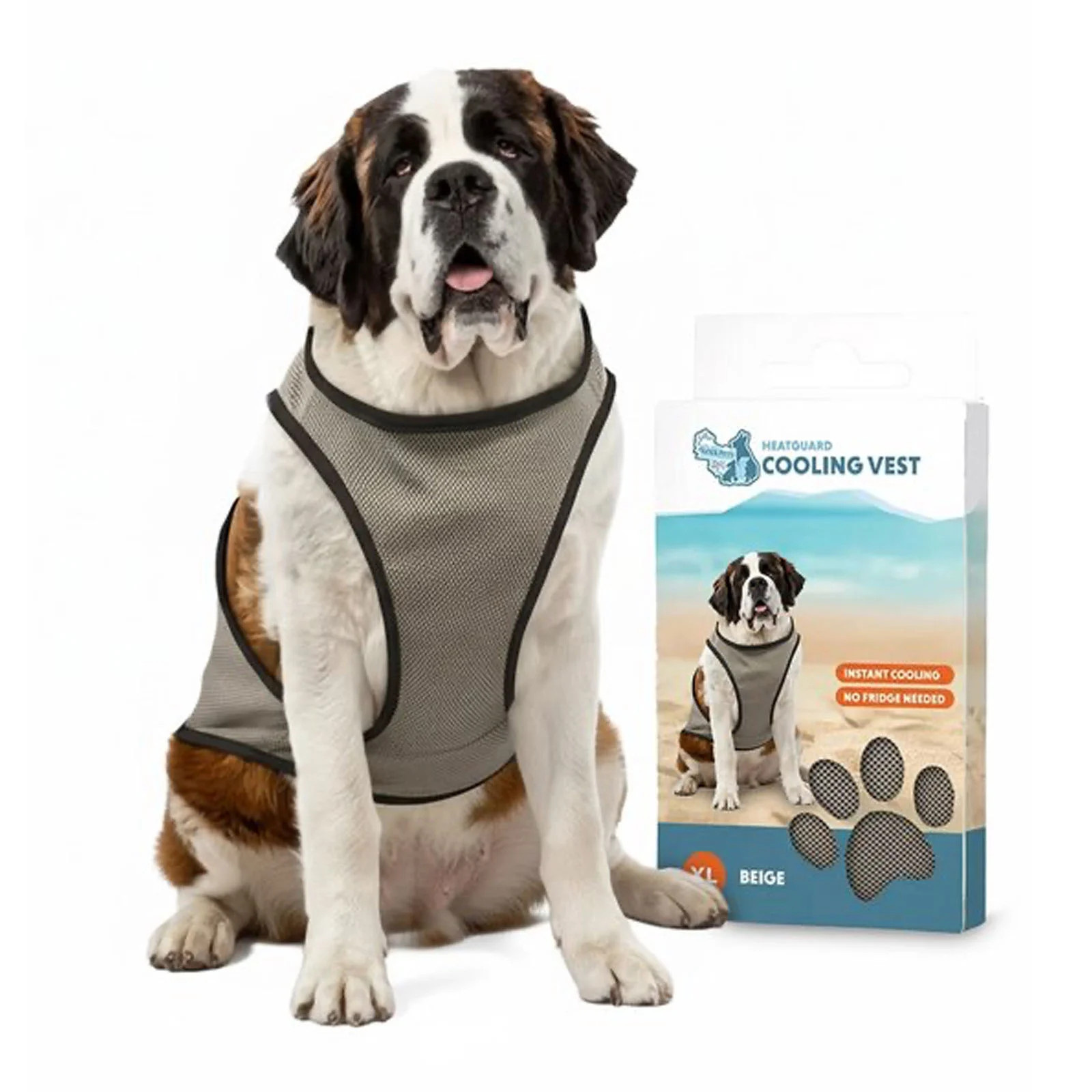 Vestă răcoritoare pentru câini, activată cu apă, XL, lungimea spatelui 40 cm – Coolpets Cooling Vest - imagine 1