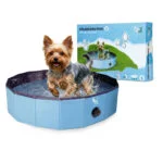 Piscină pliabilă pentru câini, cu fund antiderapant, ø 80 x 20 cm – Coolpets Splash Dog Pool