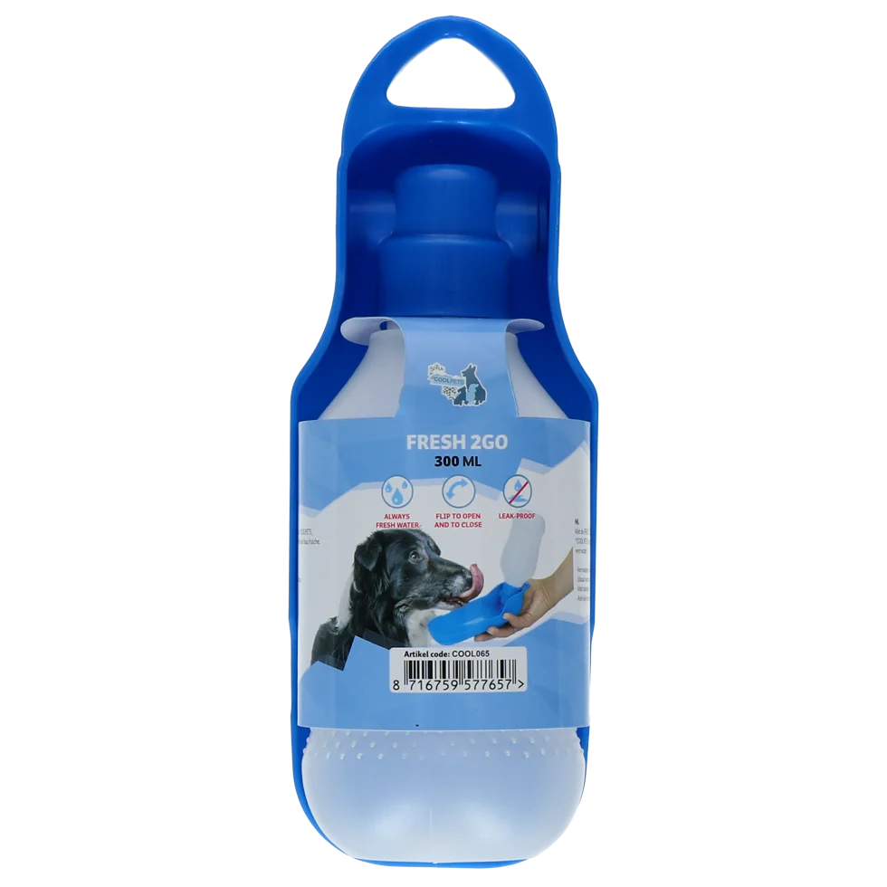 Sticlă pentru apă pentru câini, pentru deplasări, 300 ml – Coolpets Fresh 2GO - imagine 1