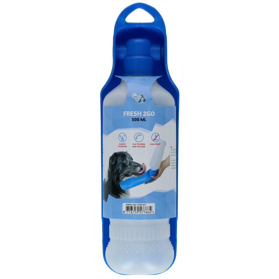 COOL067.png Sticlă de apă pentru câini, pentru plimbări și călătorii, 500 ml – Coolpets Fresh 2GO - imagine 1