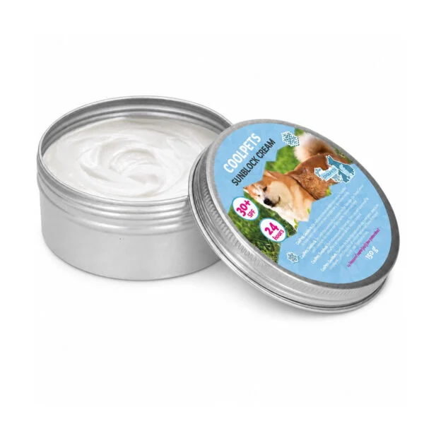 Cremă de protecție solară pentru câini, SPF 30+, 150 g – Coolpets Sunblock Creme