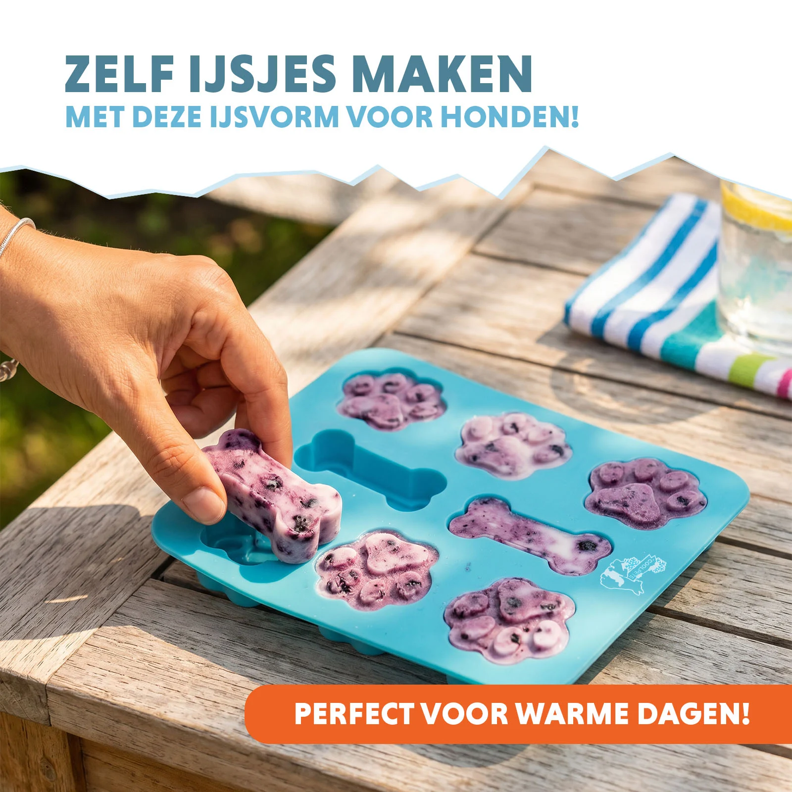 Formă pentru 8 înghețate pentru câini – Coolpets Dog Ice Mix Tray - imagine 3