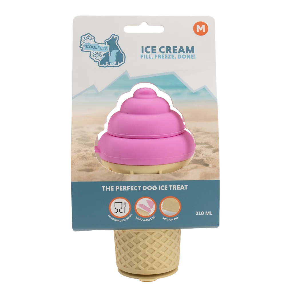 Formă din silicon pentru înghețată pentru câini, cu ventuză – Coolpets Ice Cream M - imagine 1