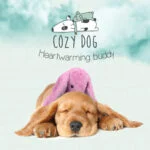 Jucărie de pluș pentru câini, în formă de iepure, cu bătăi ale inimii și săculeț care poate fi încălzit, Roz, 30 x 20 cm – Cozy Dog Bunny - imagine 4