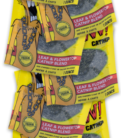 Bandă de expunere cu 12 pliculețe de iarbă pentru pisici de 1 oz, Yeowww! Catnip