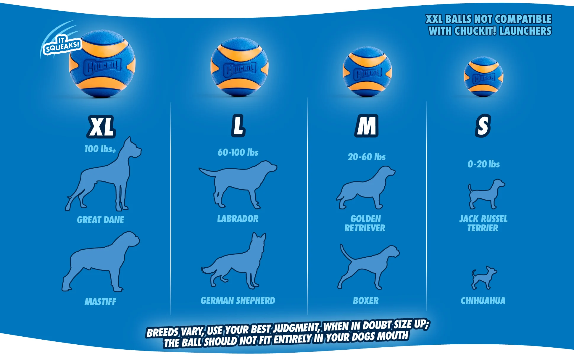 Minge pentru câini din cauciuc cu fluier, L, ø 7 cm, 1 bucată – Chuckit! Ultra Squeaker Ball - imagine 4