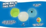Mingi pentru câini cu lumină și sunet, 3 bucăți, Ø 5 cm – Chuckit! Fetch Medley S - imagine 4