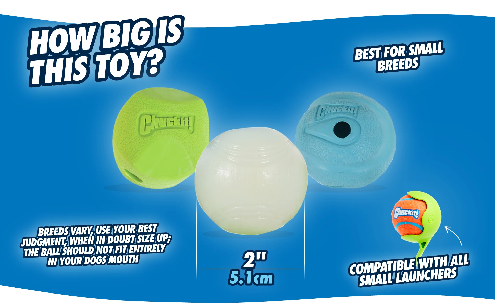Mingi pentru aport pentru câini, 3 bucăți, Ø 6 cm – Chuckit! Fetch Medley Gen 3 - imagine 5