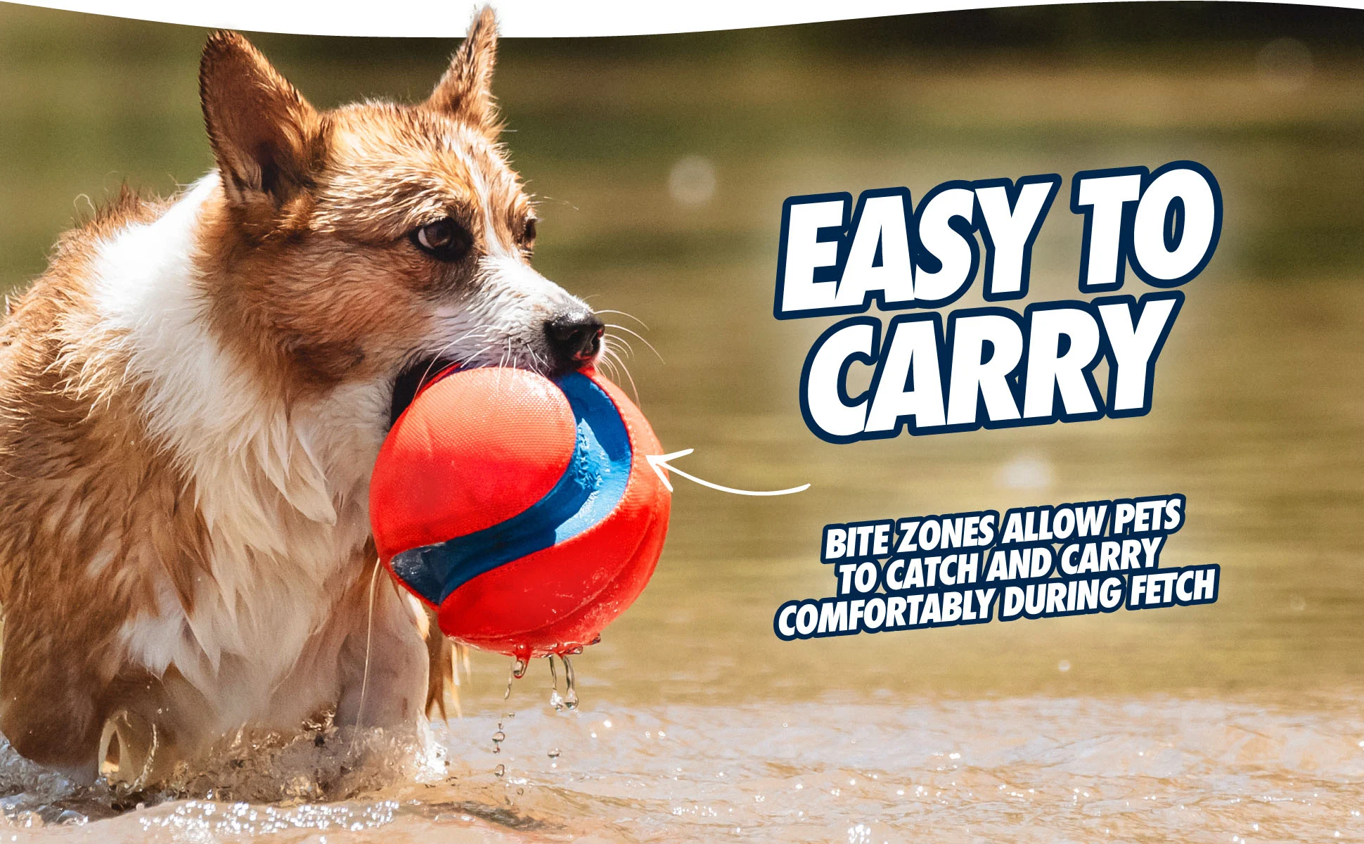 Minge de fotbal pentru câini, cu adâncituri din cauciuc, Ø 14 cm – Chuckit! Kick Fetch Dog S - imagine 5