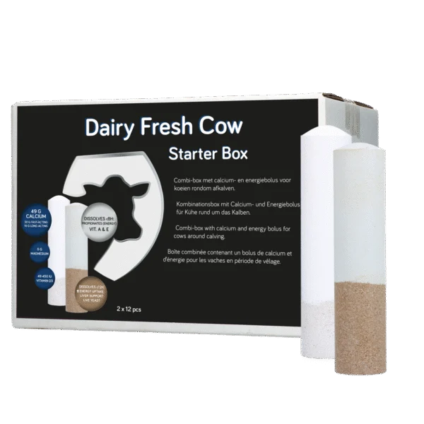 Set de bolusuri pentru vaci de lapte, cu calciu și energie, 2 x 12 bucăți – Hofman Animal Care Dairy Fresh Cow Starter Box