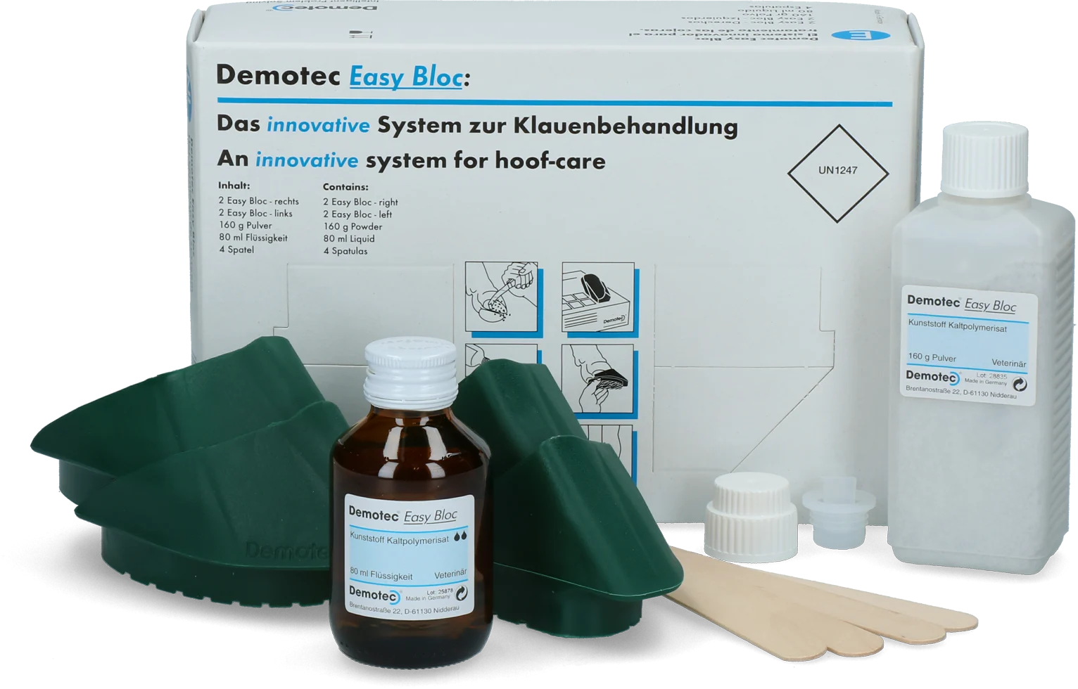 Sistem de îngrijire a copitelor pentru 4 tratamente – Demotec Easy Bloc - imagine 3