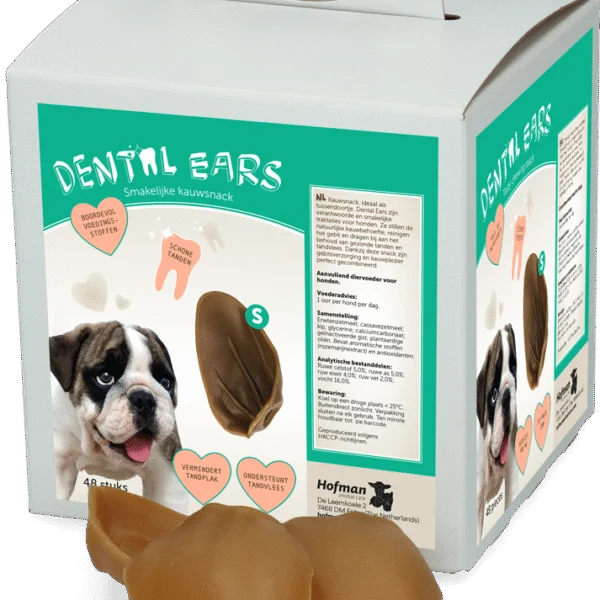 Gustare de ros pentru câini, mărimea Small, 48 de bucăți – Dental Ears