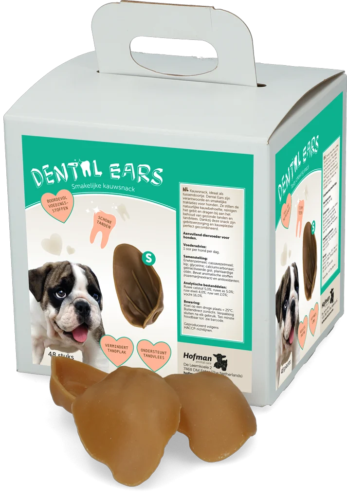 DENT005E.png Gustare de ros pentru câini, mărimea Small, 48 de bucăți – Dental Ears - imagine 1