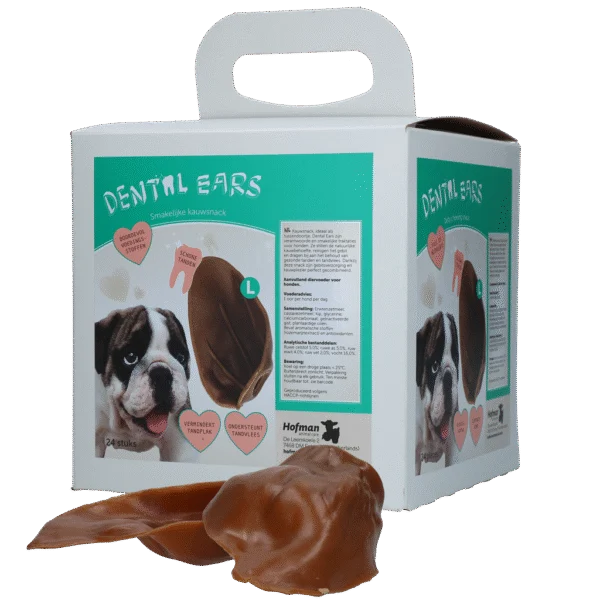 Gustare de ros pentru câini, 24 de bucăți – Dental Ears Large