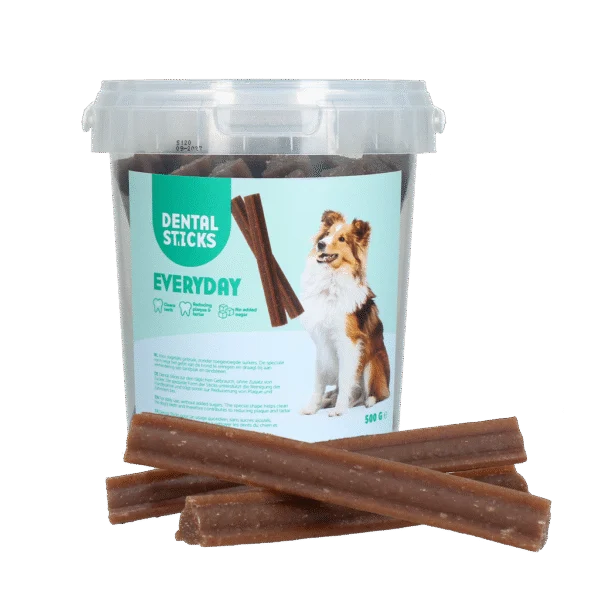 Bețișoare de ros pentru câini, cu conținut redus de grăsimi, 500 g – Dental Sticks