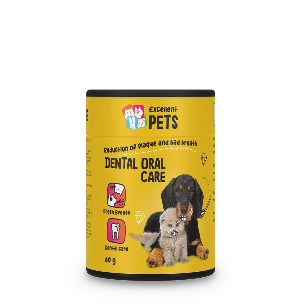Pulbere pentru igiena dentară a câinilor și pisicilor, 60 g – Excellent Pets Dental Oral Care - imagine 1